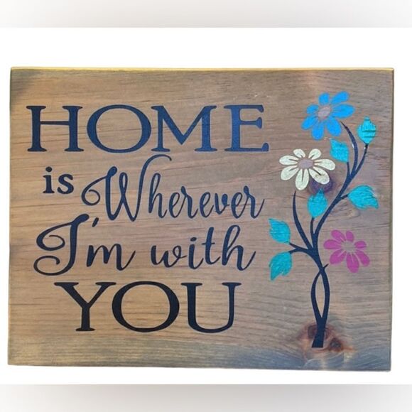 CUSTOM Made Wood Sign Home Quote - Love by Me - 12x12 - Picture 1 of 1